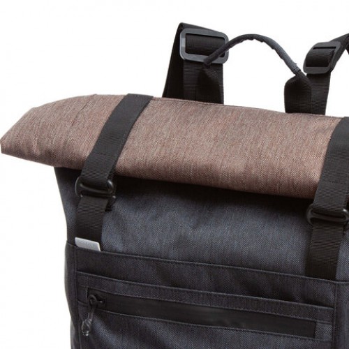 Рюкзак GRIZZLY, карман-антивор, с клапаном, трансформ. объем, ROLLTOP, 42х29х11 см, RQL-315-1/2