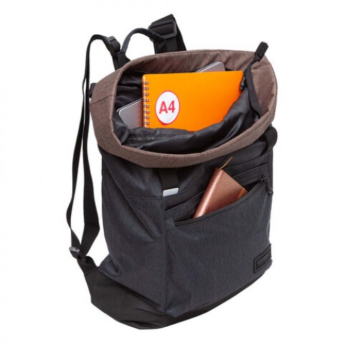 Рюкзак GRIZZLY, карман-антивор, с клапаном, трансформ. объем, ROLLTOP, 42х29х11 см, RQL-315-1/2