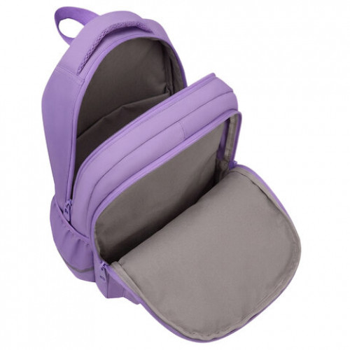 Рюкзак BRAUBERG STYLE, 2 отделения, 4 кармана, Hey all, сиреневый, 40х26х15 см, 274411