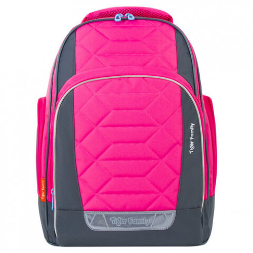 Рюкзак TIGER FAMILY школьный, Rainbow, с ортопедической спинкой, Pink Lemonade, 39х31х20 см, 228941, TGRW-012A