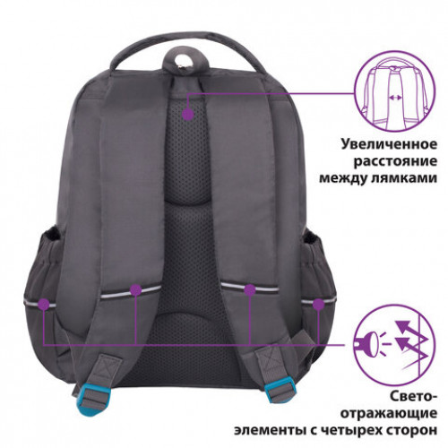 Рюкзак ЮНЛАНДИЯ MILD, 2 отделения, эрго-спинка, Jeep, 36х28х18 см, 229960