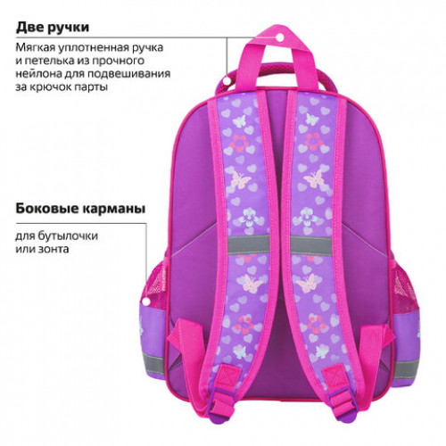 Рюкзак ПИФАГОР SCHOOL, 1 отделение, 3 кармана, Sweet dreamer, 38x28х14 см, 271401