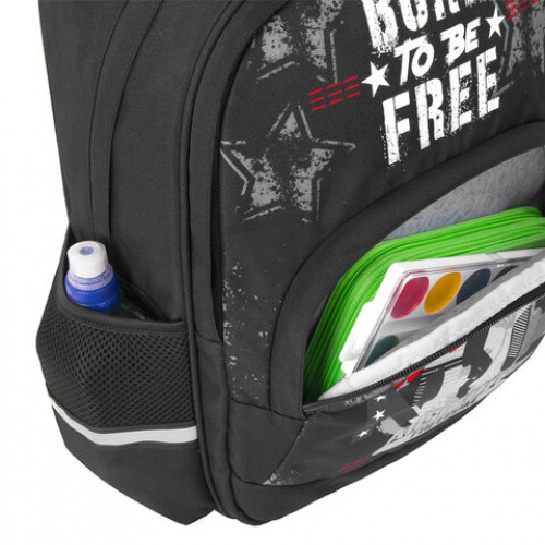 Рюкзак BRAUBERG SOFT, 2 отделения, Freedom, СВЕТЯЩИЙСЯ, 40х31х15 см, 228790