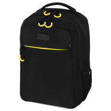 Рюкзак BRAUBERG MAIN, 2 отделения, 3 кармана, Yellow flash, 38х26х17 см, 274397