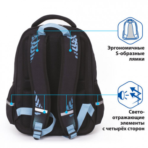 Рюкзак BRAUBERG SOFT, 2 отделения, Extreme, 40х31х15 см, 229920