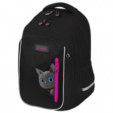 Рюкзак BRAUBERG INTENT, 2 отделения, 4 кармана, Peering cat, 39х27х14 см, 274396
