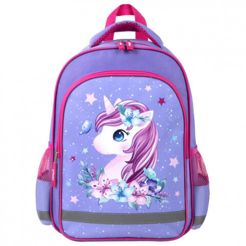 Рюкзак ПИФАГОР SCHOOL для начальной школы, Dreamy unicorn, 38x28х14 см, 270651