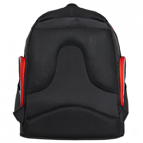 Рюкзак BRAUBERG CLASSIC, легкий каркас, премиум материал, Motorbike, черный, 37x32х21 см, 270583