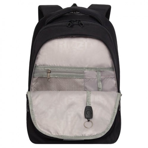 Рюкзак GRIZZLY школьный, анатомическая спинка, 2 отделения, для девочек, COLIBRI, чёрный, 40х29х20 см, RD-540-2/4