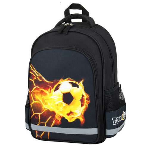 Рюкзак ПИФАГОР SCHOOL для начальной школы, Fire goal, 38x28х14 см, 270658