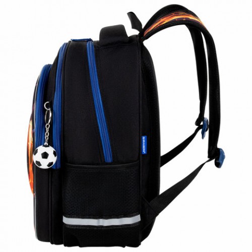 Рюкзак BRAUBERG OPTIMA, 2 отделения, с брелоком, Burning ball, 3D-панель, 36х27х18 см, 273158
