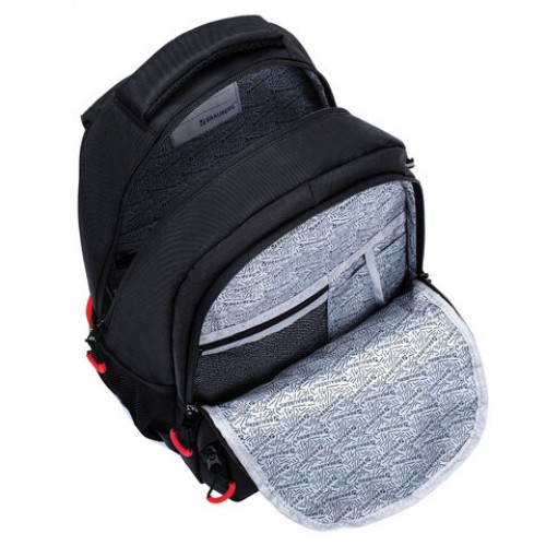 Рюкзак BRAUBERG FORCE, 2 отделения, 5 карманов, Bright red, 39х28х17 см, 273154