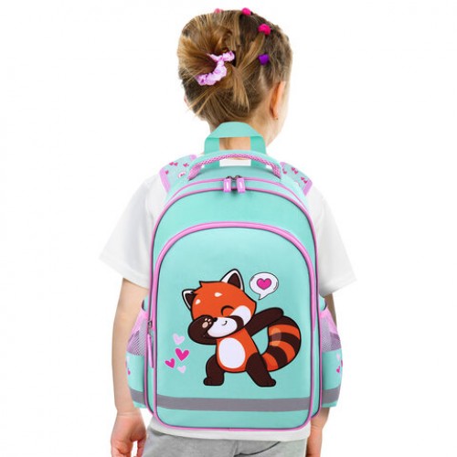 Рюкзак ПИФАГОР SCHOOL, 1 отделение, 3 кармана, Red panda, 38x28х14 см, 272083