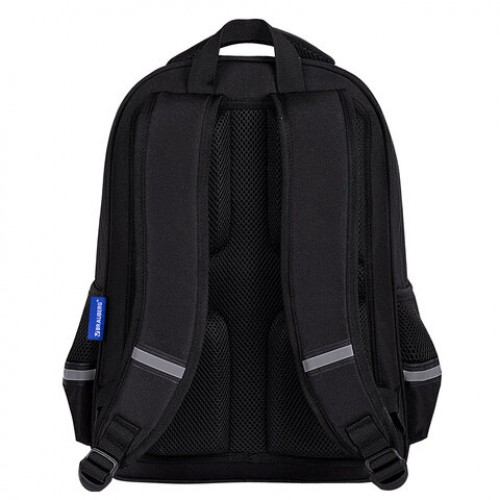 Рюкзак BRAUBERG SOFT, 2 отделения, 3 кармана, Dark night, СВЕТООТРАЖАЮЩИЙ ПРИНТ, 40х31х15 см, 273119