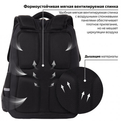 Рюкзак ЮНЛАНДИЯ COMPLETE с пеналом в комплекте, эрго-спинка, Digital football, 42х29х14 см, 271416