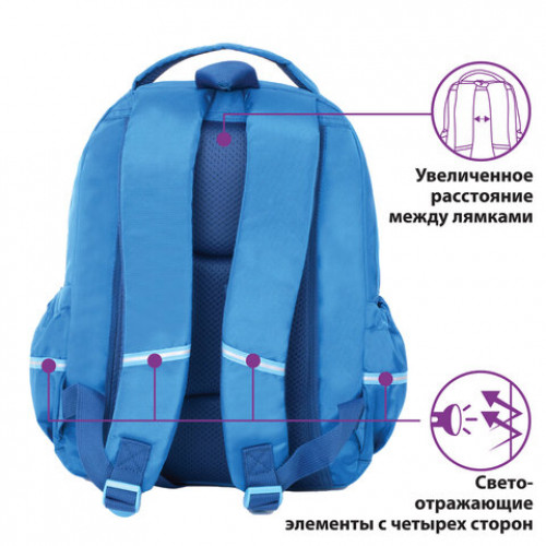 Рюкзак ЮНЛАНДИЯ MILD, 2 отделения, эрго-спинка, Championship, 36х28х18 см, 229961