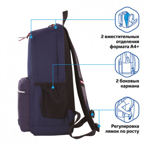 Рюкзак BRAUBERG FASHION CITY, универсальный, Auto, 46х31х15 см, 229968