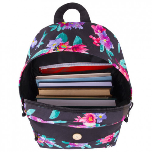 Рюкзак BRAUBERG универсальный, SYDNEY flowers, 38х27х12 см, 228837