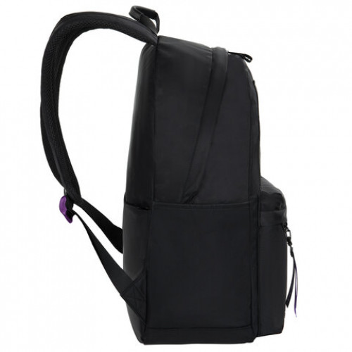Рюкзак BRAUBERG FASHION CITY универсальный, потайной карман, Moon, черный, 44х31х16 см, 270807