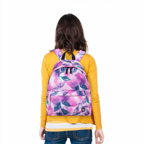 Рюкзак BRAUBERG универсальный, сити-формат, Flowers, 20 литров, 41х32х14 см, 229884