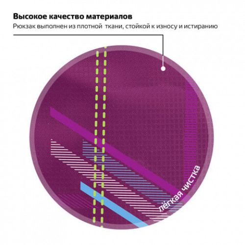 Рюкзак BRAUBERG для старших классов/студентов/молодежи, Крокус, 30 литров, 46х34х18 см, 225521