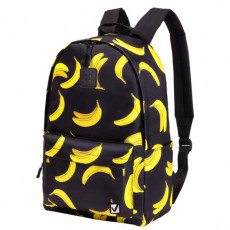 Рюкзак BRAUBERG POSITIVE универсальный, потайной карман, Bananas, 42х28х14 см, 270782 Рюкзак BRAUBERG POSITIVE универсальный, потайной карман, Bananas, 42х28х14 см, 270782