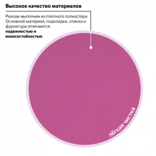 Рюкзак BRAUBERG FRIENDLY молодежный, розово-сиреневый, 37х26х13 см, 270092