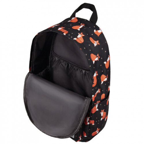 Рюкзак BRAUBERG POSITIVE универсальный, потайной карман, Sly foxes, 42х28х14 см, 270779