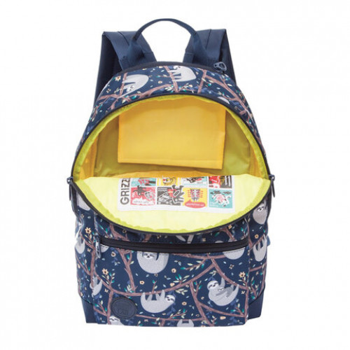 Рюкзак GRIZZLY молодежный, 1 отделение, Ленивцы, 38x26x12 см, RX-023-7/1