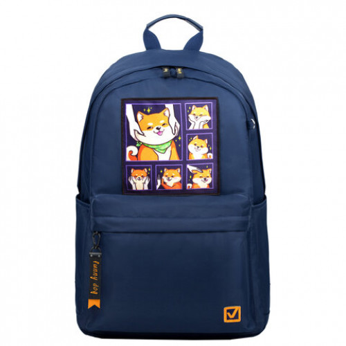 Рюкзак BRAUBERG FASHION CITY универсальный, Funny dog, темно-синий, 44х31х16 см, 270809