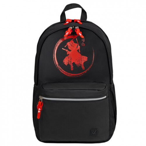 Рюкзак BRAUBERG FASHION CITY универсальный, Samurai, черный, 46х31х15 см, 270812