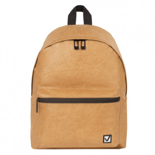 Рюкзак BRAUBERG TYVEK крафтовый с водонепроницаемым покрытием, песочный, 34х26х11 см, 229890