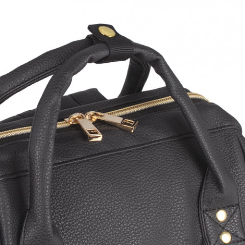 Рюкзак BRAUBERG молодежный, Блэк, искуственная кожа, черный, 34х23х15 см, 227081