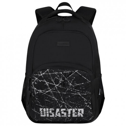 Рюкзак BRAUBERG CONCEPT универсальный, 2 отделения, светоотражающий принт, Disaster, 45х30х18 см, 273848