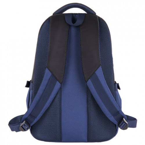 Рюкзак BRAUBERG URBAN универсальный, Magnetic, черный/темно-синий, 46х31х18 см, 270753