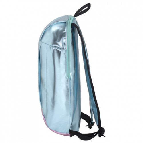 Рюкзак STAFF FASHION AIR компактный, блестящий, ЛОЙС, бирюзово-розовый, 40х23х11 см, 270302