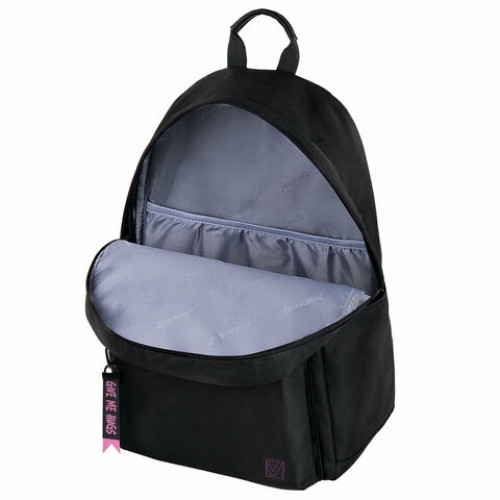 Рюкзак BRAUBERG FASHION CITY универсальный, 2 отделения, Core, черный, 46х31х15 см, 273838