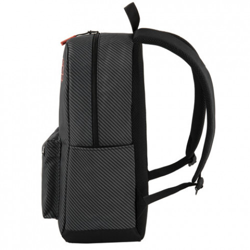 Рюкзак BRAUBERG ENERGETIC универсальный, эргономичный, Recycle, черный, 43х30х16 см, 270796