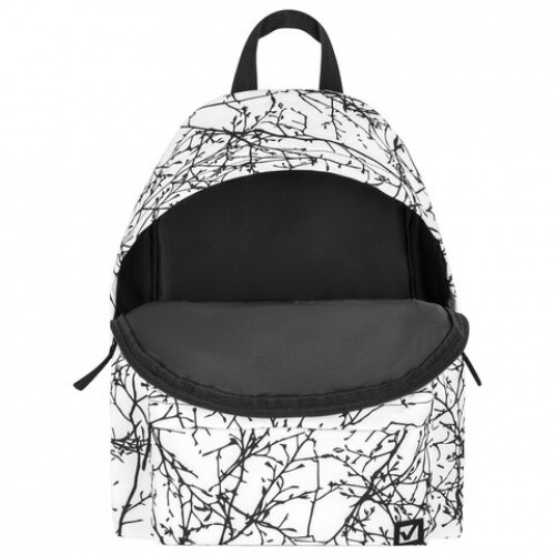 Рюкзак BRAUBERG универсальный, сити-формат, Twigs on white, 20 литров, 41х32х14 см, 270794