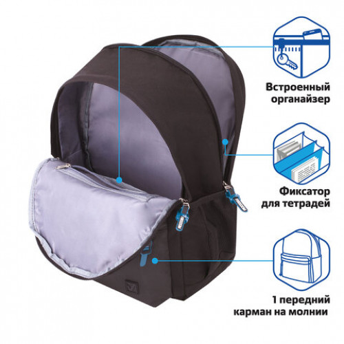 Рюкзак BRAUBERG FASHION CITY, универсальный, Eagle, 46х31х15 см, 229967