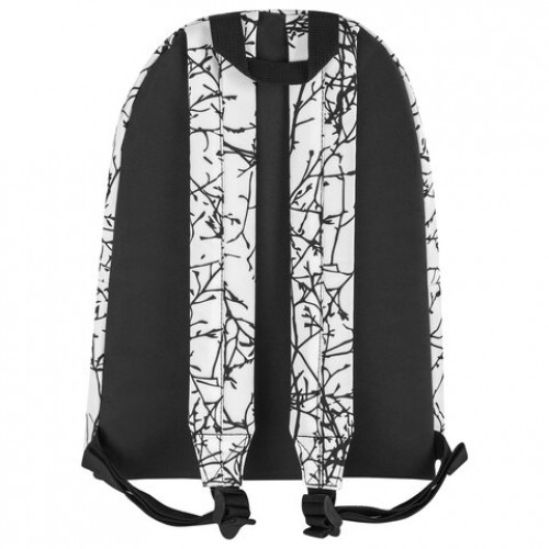 Рюкзак BRAUBERG универсальный, сити-формат, Twigs on white, 20 литров, 41х32х14 см, 270794