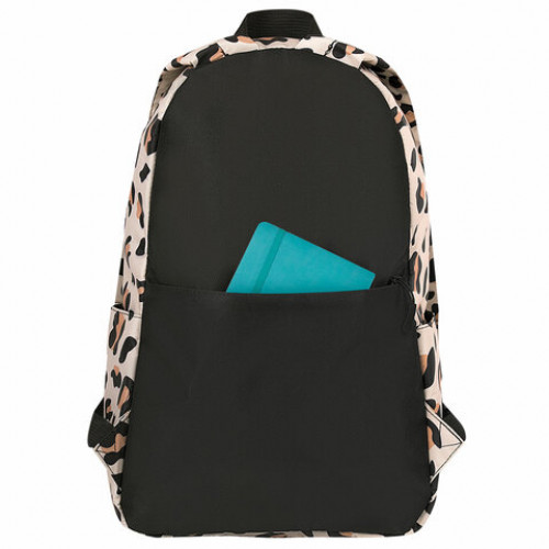 Рюкзак BRAUBERG POSITIVE универсальный, карман-антивор, Wild spots, 42х28х14 см, 271685