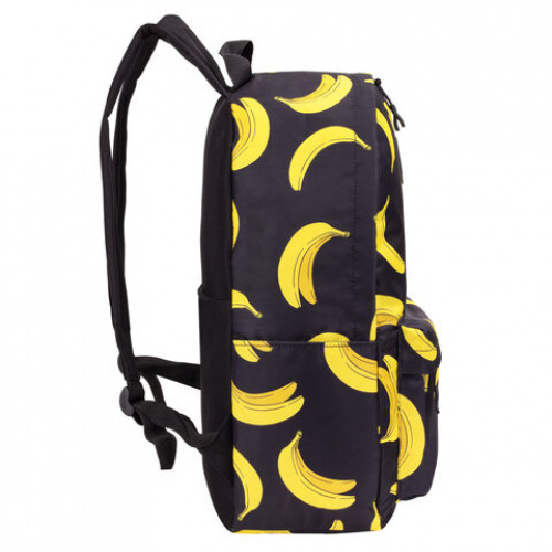 Рюкзак BRAUBERG POSITIVE универсальный, потайной карман, Bananas, 42х28х14 см, 270782
