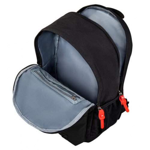 Рюкзак BRAUBERG FASHION CITY универсальный, Samurai, черный, 46х31х15 см, 270812