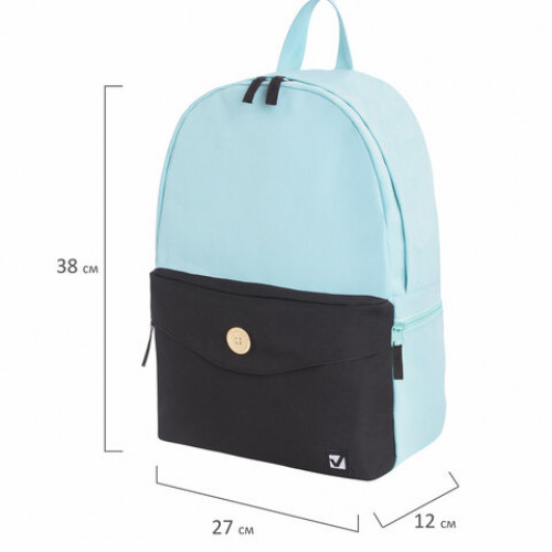 Рюкзак BRAUBERG универсальный, SYDNEY Green&black, 38х27х12 см, 228839