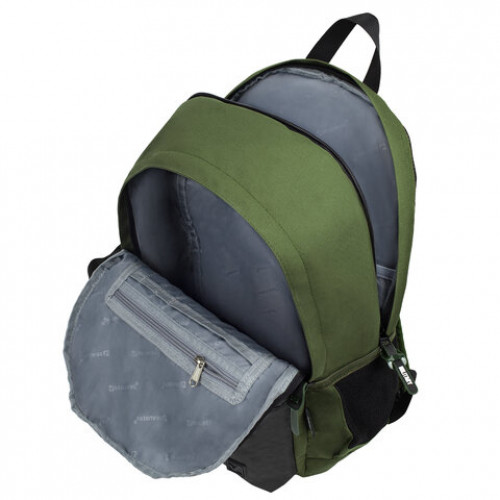 Рюкзак BRAUBERG FASHION CITY универсальный, Military, хакки, 46х31х15 см, 271670