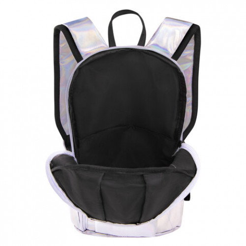 Рюкзак STAFF FASHION AIR компактный, блестящий, ЧИЛ, серебристый, 40х23х11 см, 270300