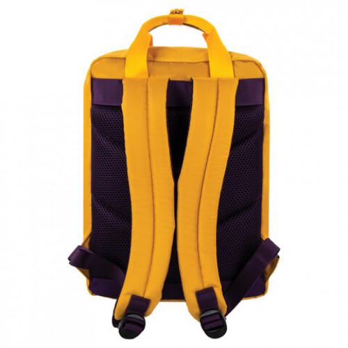 Рюкзак BRAUBERG FRIENDLY молодежный, горчично-фиолетовый, 37х26х13 см, 270093