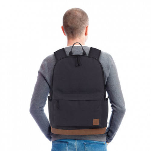 Рюкзак BRAUBERG универсальный, сити-формат, Black Melange, с защитой от влаги, 43х30х17 см, 228841