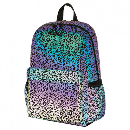 Рюкзак BRAUBERG BRIGHT, универсальный, СВЕТЯЩИЙСЯ РИСУНОК, Spiderweb, 42х31х15 см, 229941
